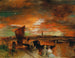 Eine Szene bei Sonnenuntergang in Venedig - Oswald Achenbach — Ansicht des Kunstwerks