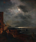 Fischer in der Bucht von Neapel bei Mondschein - Oswald Achenbach — Ansicht des Kunstwerks