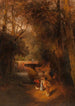 Gärten und Brunnen der Villa Torlonia in Frascati, Rom - Oswald Achenbach — Ansicht des Kunstwerks