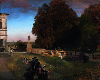 Oswald Achenbach - In the Park of the Villa Borghese.webp