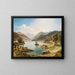 Landschaftsbild mit See im Norden Italiens - Othmar Brioschi — gerahmtes Bild an der Wand