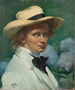 Selbstporträt mit Hut - Ottilie Wilhelmine Roederstein — Ansicht des Kunstwerks