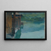 Badewannenkabine in Gmunden - Otto Friedrich — gerahmtes Bild an der Wand