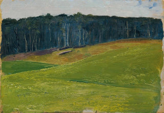 Otto Friedrich - Hellgrne Wiese Gegen Dunkle Waldlisire.webp
