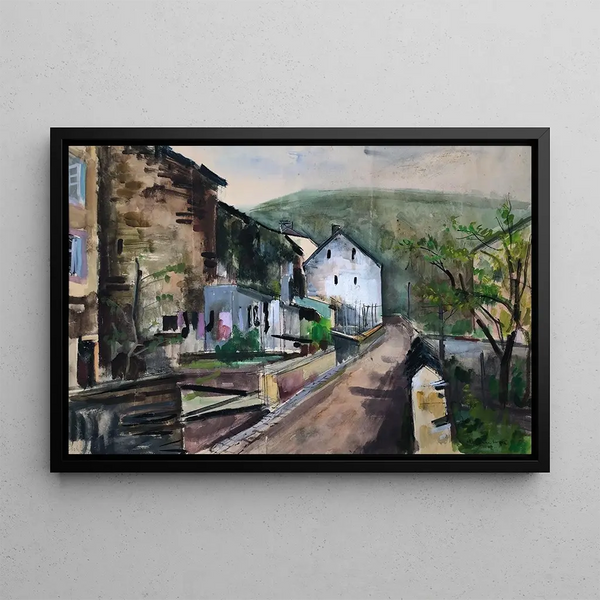Esch-sur-Sûre Luxemburg - Otto Geigenberger — gerahmtes Bild an der Wand