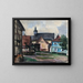 Haus in Franken, Burgellern Schloss im Landkreis Bamberg - Otto Geigenberger — gerahmtes Bild an der Wand