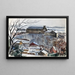 Landschaft am Ende des verschneiten Winters - Otto Geigenberger — gerahmtes Bild an der Wand