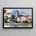 Wasserburg am Inn, Teil der Häuser am Inn - Otto Geigenberger — gerahmtes Bild an der Wand
