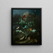 Chardons et papillons - Otto Marseus van Schrieck — gerahmtes Bild an der Wand