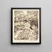 Lac forestier avec trois filles se baignant et une assise 2 - Otto Mueller — gerahmtes Bild an der Wand
