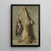 Natur stillleben mit totem Hasen und Wachtel vor einer grauen Wand - Otto Scholderer — gerahmtes Bild an der Wand