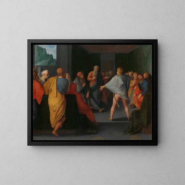 Die Gallische Konferenz in Reims - Otto van Veen — gerahmtes Bild an der Wand