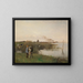 Flusslandschaft idyllisch - Otto von Thoren — gerahmtes Bild an der Wand