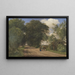Eine Landstraße in der Nähe des Vognserup-Hofs, Zeeland, der Maler JTh Lundbye beim Zeichnen am Straßenrand - P. C. Skovgaard — gerahmtes Bild an der Wand