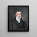Portrait des Lehrers Hans Jensen Visby 1777-1870 aus der Gemeinde Aagerup Ramlse - P. C. Skovgaard — gerahmtes Bild an der Wand