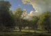 Nachmittags im Sommer mit einem vorübergehenden Regenschauer, der Hirschpark in Jægersborg nördlich von Kopenhagen - P. C. Skovgaard — Ansicht des Kunstwerks
