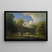 Nachmittags im Sommer mit einem vorübergehenden Regenschauer, der Hirschpark in Jægersborg nördlich von Kopenhagen - P. C. Skovgaard — gerahmtes Bild an der Wand