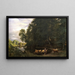 Nachmittags im Sommer am Seeufer - P. C. Skovgaard — gerahmtes Bild an der Wand