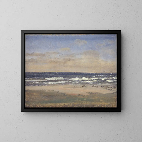 La Plage à Rgeleje - P. C. Skovgaard — gerahmtes Bild an der Wand