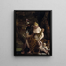 Mars Venus und Cupid Mars und Venus mit Cupid und einem Hund - Paolo Véronèse — gerahmtes Bild an der Wand