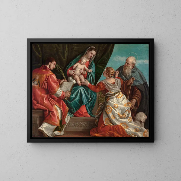 Sainte Conversation - Paolo Véronèse — gerahmtes Bild an der Wand