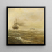 Passagierschiff der HAPAG vor den Untiefen von Nantucket - Hugo Schnars — gerahmtes Bild an der Wand