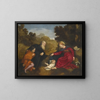 Paris Bordone - Madonna And Child With St Anthony Abbot And A Young Male Donor.webp