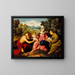 Jungfrau mit Kind mit den Heiligen Hieronymus und Franziskus - Paris Bordone — gerahmtes Bild an der Wand