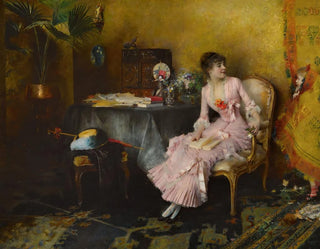 PascalAdolpheJean DagnanBouveret - Jeune Femme En Rose Avec Son Enfant.webp