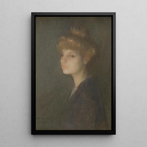 Portrait einer Frau - Pascal-Adolphe-Jean Dagnan-Bouveret — gerahmtes Bild an der Wand