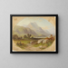 Landschaft mit Bergen - Patrick Branwell Brontë — gerahmtes Bild an der Wand
