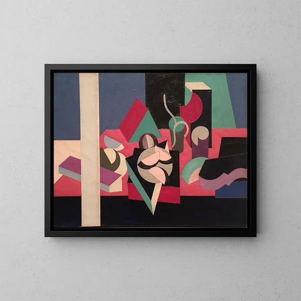 Objekte auf einem Tisch - Patrick Henry Bruce — gerahmtes Bild an der Wand
