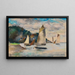 von Paul-Élie Gernez | Gemälde von Booten, die den Hafen von Honfleur verlassen und ankommen — gerahmtes Bild an der Wand