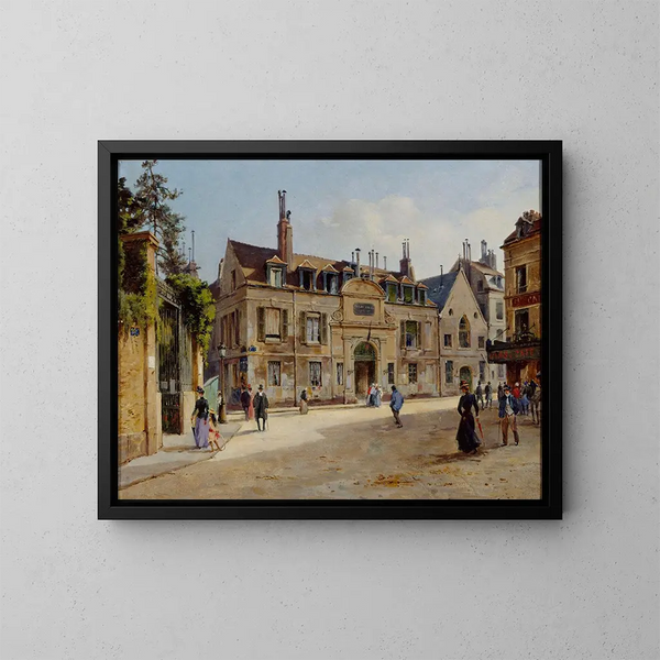 L'ancien hôpital de la Pitié rue Lacépède - Paul-Joseph-Victor Dargaud — gerahmtes Bild an der Wand