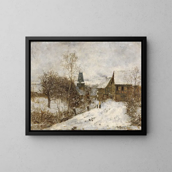 Oberweimar im Winter - Paul Baum — gerahmtes Bild an der Wand