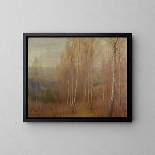 Les Bouleaux en hiver - Paul Bocquet — gerahmtes Bild an der Wand