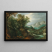 Landschaft mit Bergen und einem Einsiedler - Paul Bril — gerahmtes Bild an der Wand