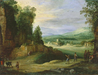 Landschaft mit Männern, die Chicane spielen - Paul Bril — Ansicht des Kunstwerks