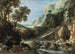 Landschaftsbild mit Berglandschaft und Tierwelt um einen Wasserfall - Paul Bril — Ansicht des Kunstwerks