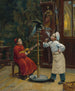 Taquiner le perroquet - Paul Charles Chocarne-Moreau — Ansicht des Kunstwerks