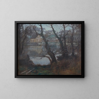 Paul Cornoyer - Landscape of New England Town.webp