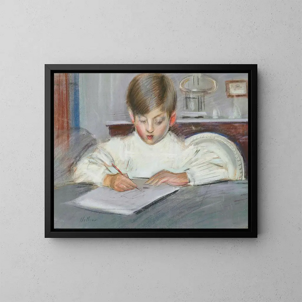 Le cours de dessin - Paul César Helleu — gerahmtes Bild an der Wand
