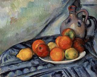 Früchte und eine Krug auf einem Tisch - Paul Cézanne — Ansicht des Kunstwerks