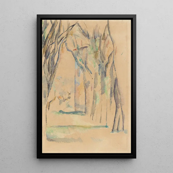 L'Allée des marronniers au Jas de Bouffan - Paul Cézanne — gerahmtes Bild an der Wand