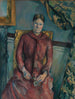 Madame Cézanne Hortense Fiquet 1850-1922 in rotem Kleid - Paul Cézanne — Ansicht des Kunstwerks