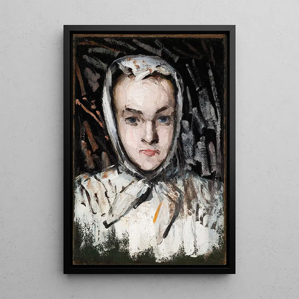 Marie Cézanne, die Schwester des Künstlers - Paul Cézanne — gerahmtes Bild an der Wand