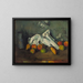 Krug und Äpfel - Paul Cézanne — gerahmtes Bild an der Wand