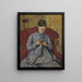 Portrait der Künstlerin - Paul Cézanne — gerahmtes Bild an der Wand