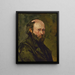Selbstporträt - Paul Cézanne — gerahmtes Bild an der Wand