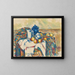 Stillleben mit blauer Vase - Paul Cézanne — gerahmtes Bild an der Wand